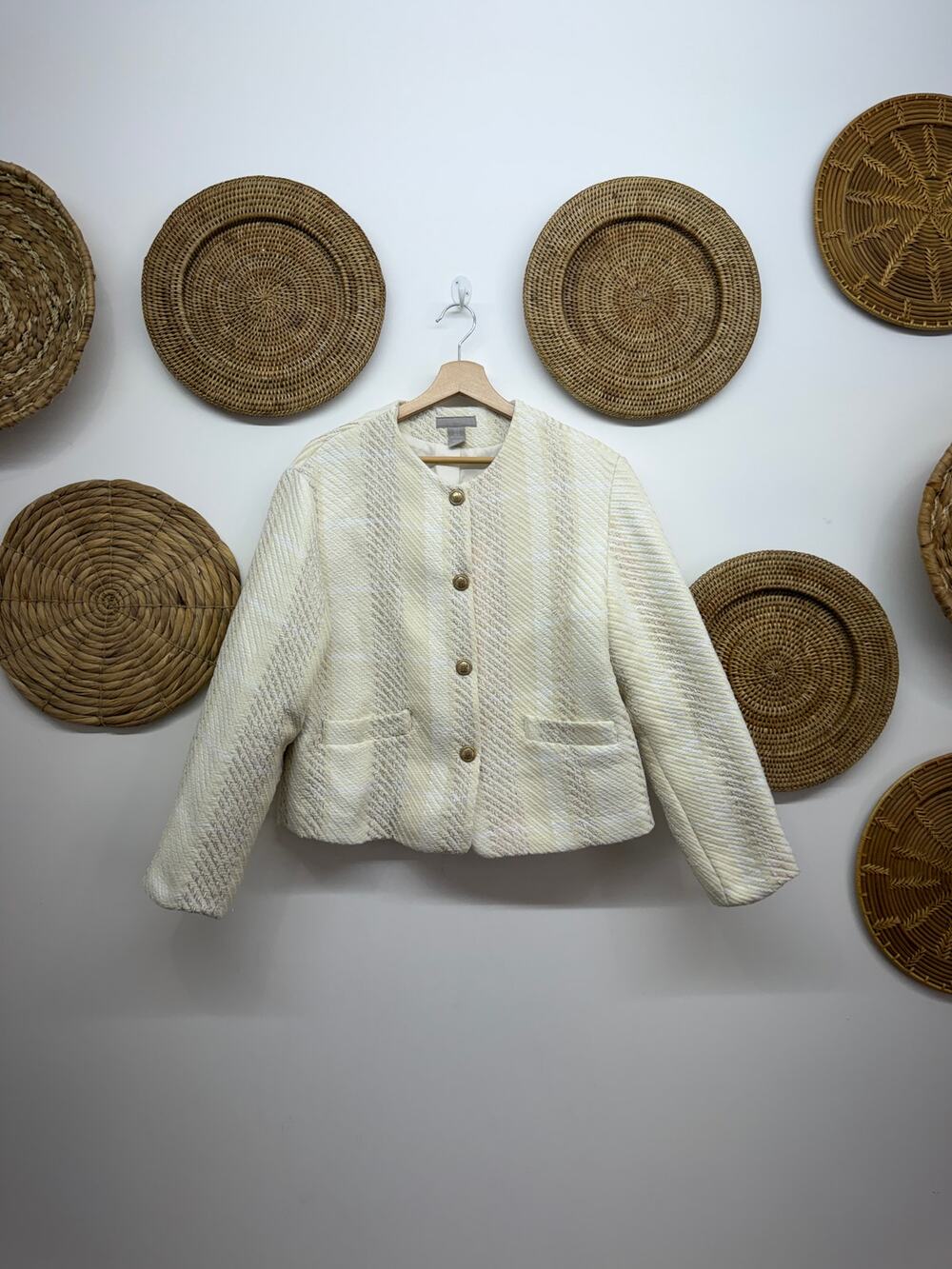 H&M Tweed Blazer Jacket Medium